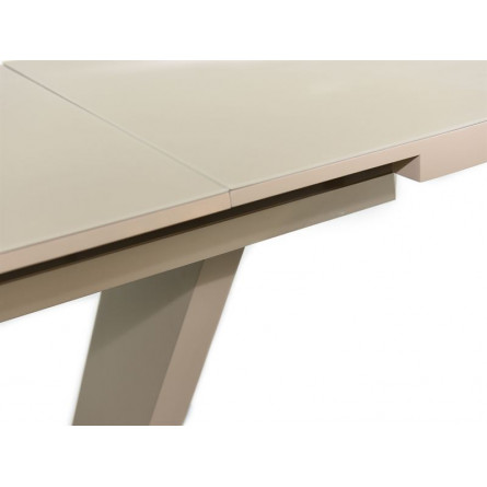 Стол Фоджа/Дерево, Стекло/140(190)*90*75/Капучино/Капучино/