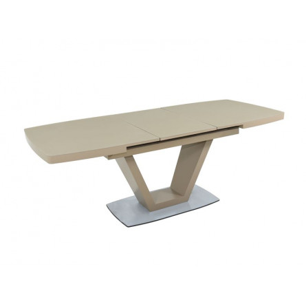 Стол Фоджа/Дерево, Стекло/160(210)*90*75/Капучино/Капучино/