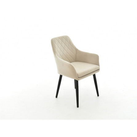 Стул Ардеко/Металл Черный матовый Муар/ВелюрМонолит беж