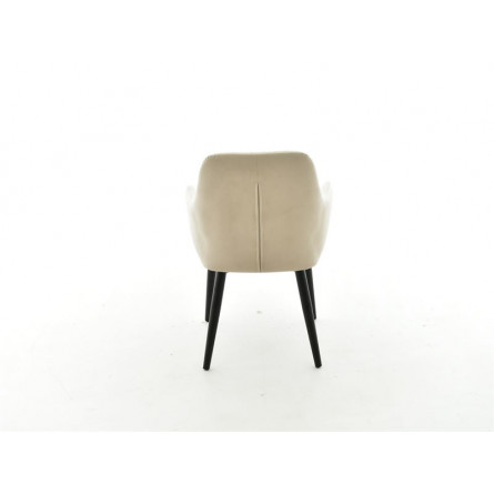 Стул Ардеко/Металл Черный матовый Муар/ВелюрМонолит беж