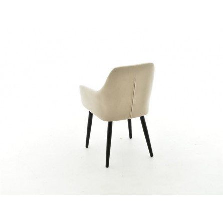 Стул Ардеко/Металл Черный матовый Муар/ВелюрМонолит беж