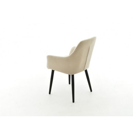 Стул Ардеко/Металл Черный матовый Муар/ВелюрМонолит беж