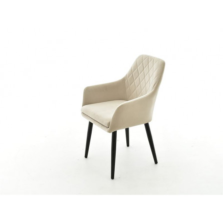 Стул Ардеко/Металл Черный матовый Муар/ВелюрМонолит беж