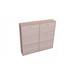 Обувница Приветливая- 4/ЛДСП/22*118*109/Шимо темный/Шимо светлый/