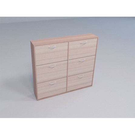 Обувница Приветливая- 4/ЛДСП/22*118*109/Шимо темный/Шимо светлый/