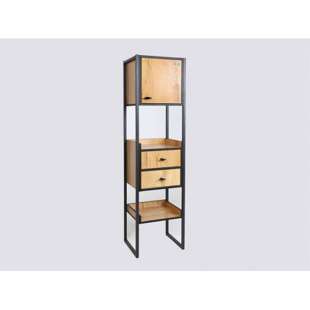 Стеллаж Берген-3 Дуб крафт золотой, черный
