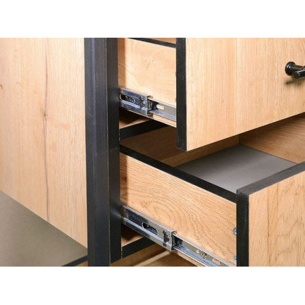 Стеллаж Берген-3 Дуб крафт золотой, черный