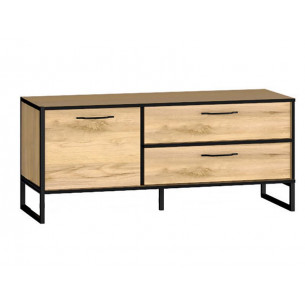 Тумба ТВ Виртон-1 закрытая Дуб крафт золотой