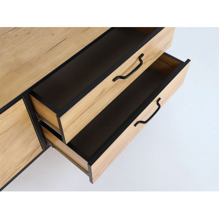 Тумба ТВ Виртон-1 закрытая Дуб крафт золотой