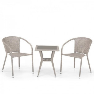 Комплект плетеной мебели T25C/Y137C-W85 Latte (2+1)