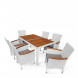 Комплект плетеной мебели мебели AFM-460A 150x90 White (6+1) Комплект плетеной мебели мебели AFM-460A 150x90 White (6+1)