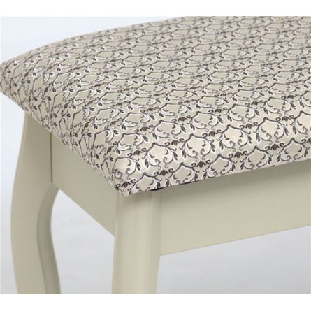 Банкетка из массива березы (каркас Слоновая кость/Крапинка светлая/ткань Лоди29/2)