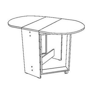 Стол Книжка (Дуб беленый) ЛДСП