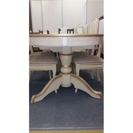 Стол Макси (цвет:Слоновая кость + сусальное золото)