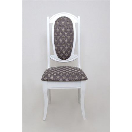 Стул "Королевский" (Белый/ткань Серая корона (Баскет 142/2))