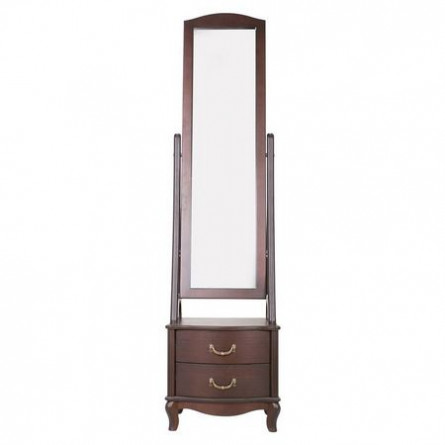 Зеркало напольное "Джульетта" с тумбой (Орех) Ls