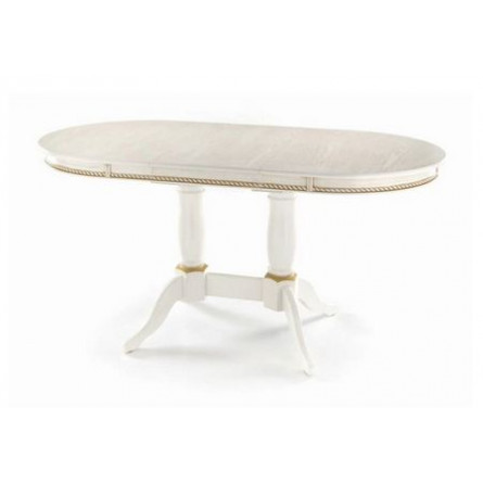 Стол Овал "Милорд" (80х120х160) Эмаль 1013 + патина золото