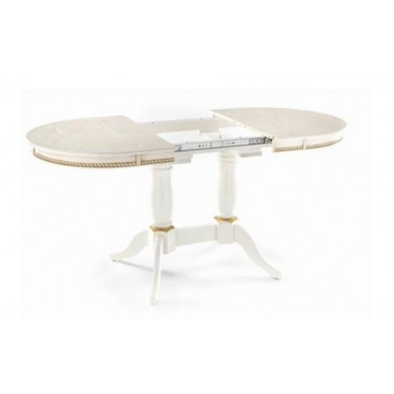 Стол Овал "Милорд" (80х120х160) Эмаль 1013 + патина золото