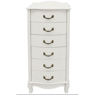 Комод "Джульетта" узкий 6 ящ. (молочный дуб) Вис
