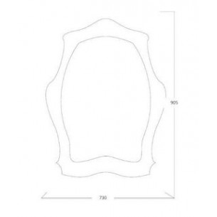 Зеркало Элегия (дуб шампань) Вис