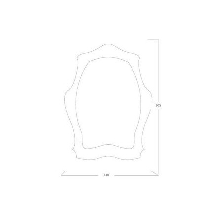 Зеркало Элегия (дуб шампань) Вис