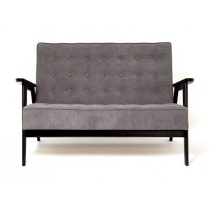 Диван двухместный РЕТРО (венге / RS 15 - темно-серый)