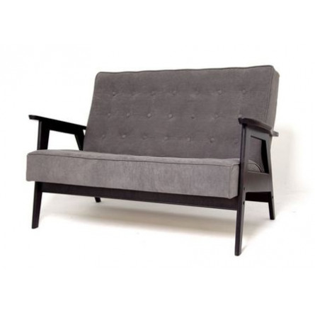 Диван двухместный РЕТРО (венге / RS 15 - темно-серый)