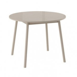 РАУНД стол круглый раздвижной со стеклом D100(137х100) см