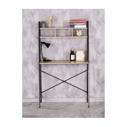 Стол SHT-Т36 (ЛДСП/металл/черный муар/скандинавский орех)