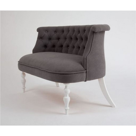 Диван Бархат (эмаль белая / RS 15 - серый)