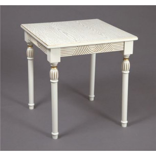 Стол журнальный "Мили" (слоновая кость 1013/патина золото / 53х53хН55)