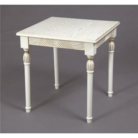 Стол журнальный "Мили" (слоновая кость 1013/патина золото / 53х53хН55)