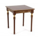 Стол журнальный "Мили" (темный орех/патина золото / 53х53хН55)
