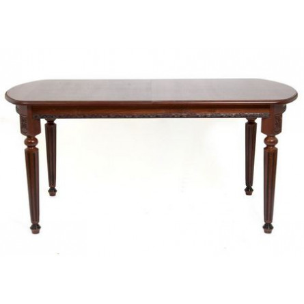 Стол овальный "Милорд-170" (90х170х220 / темный орех/патина темная)