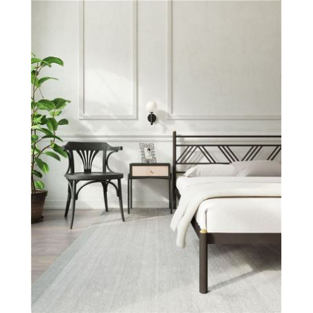 Кровать "Монблан" (140х200/ноги металл/цвет Коричневый бархат)