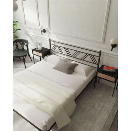 Кровать "Монблан" (140х200/ноги металл/цвет Коричневый бархат)