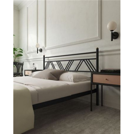 Кровать "Монблан" (120х200/ноги металл/цвет Черный)