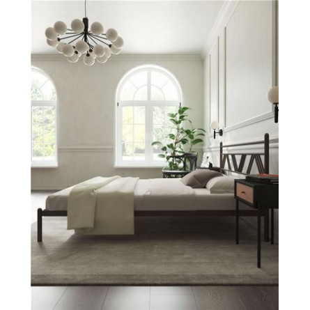 Кровать "Монблан" (120х200/ноги металл/цвет Коричневый бархат)