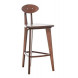 Стул барный 4 ноги прямые (Орех)