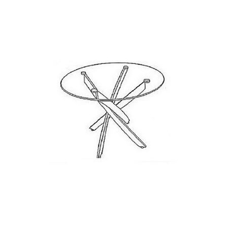 Стол круглый "Шип-32" ноги белые (пластикТерра графит 1426/ЛДСП 32 мм/кромка серый)