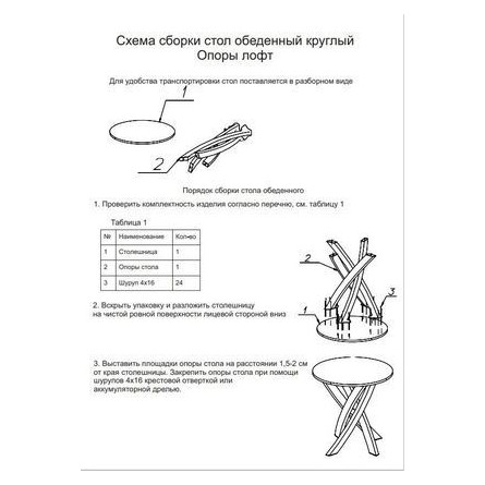 Стол круглый "Шип-32" ноги белые (пластикТерра графит 1426/ЛДСП 32 мм/кромка серый)