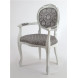 Стул "Милорд №12" (Белый + патина серебро/ткань Yara 149/1; Yara diamond 149/1)