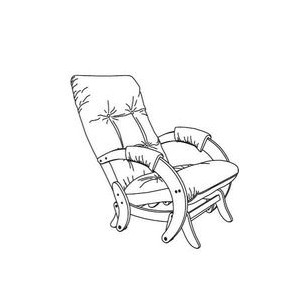 Кресло гляйдер Модель 68 (Verona Brown / Дуб / Шпон)