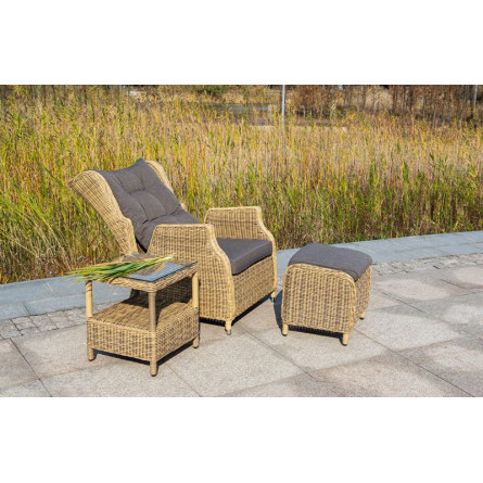 "Форио" столик кофейный из искусственного ротанга, цвет соломенный