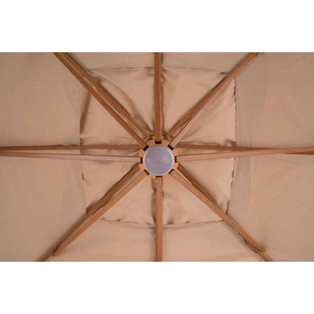 "Корсика" зонт уличный 3х3м на алюминиевой опоре, цвет под дерево