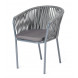 "Бордо" плетеный стул из синтетических лент, цвет серый
