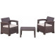 Комплект мебели Rattan Comfort 3 (2 кресла, стол) из искусственного ротанга