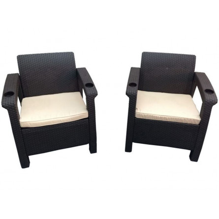 Комплект кресел Yalta Double Set Chocolate