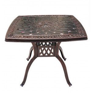 Стол квадратный из литого алюминия АДОНИС "ADONIS" 90х90 арт.6120