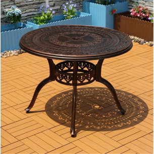 Стол круглый из литого алюминия ОРХИДЕЯ "ORCHID" D100 арт.6053